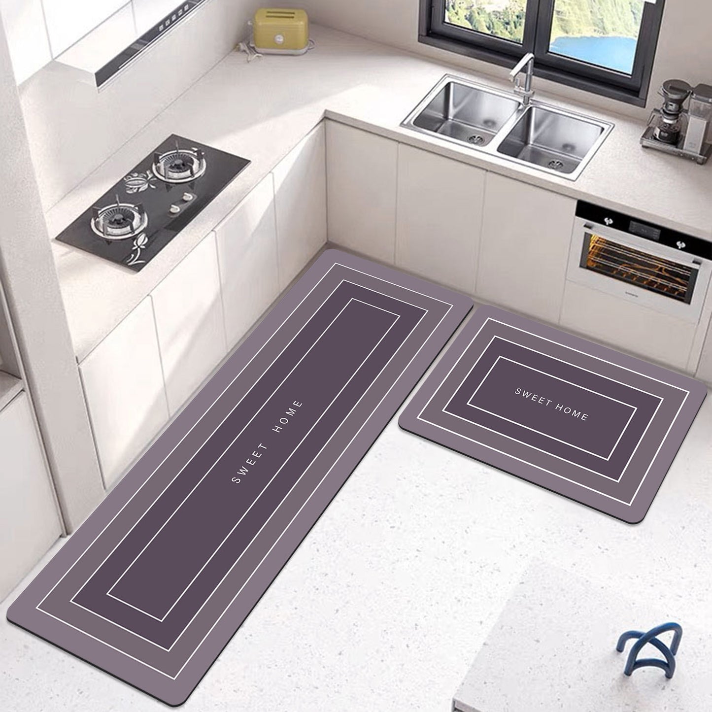 Tapis de cuisine antidérapant lavable